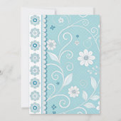 Pastel Blue Boy Baby Dusche Einladung (Rückseite)