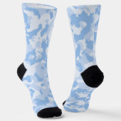 Pastel Blue Camouflage Camouflage Pattern Socken (Gewinkelt)