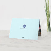 Pastel Blue Christmas Tree Weihnachtsfotokarte Feiertagskarte (Rückseite)