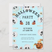 Pastel Blue Classic Halloween Office-Party Einladung (Vorderseite)