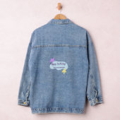 Pastel blue clouds stars purple happy birthday nam jeansjacke (Hangar)