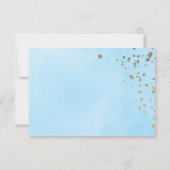 Pastel Blue Clouds Watercolor Wedding RSVP Card (Rückseite)