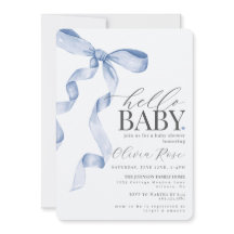 Pastel Blue Coquette Bow Girl Baby Dusche laden