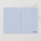 Pastel Blue Coquette Bow Girl Baby Dusche laden Postkarte (Rückseite)