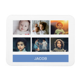 Pastel Blue Custom Foto - Personalisiert Magnet