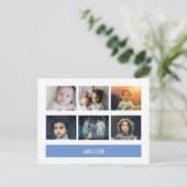 Pastel Blue Custom Foto - Personalisiert Postkarte (Stehend Vorderseite)