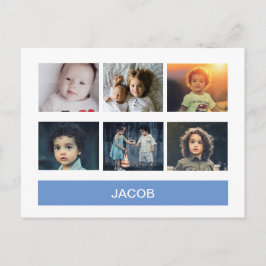 Pastel Blue Custom Foto - Personalisiert Postkarte
