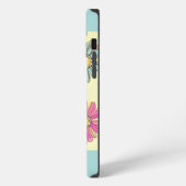 Pastel Blue Daisy Blume iPhone Hülle (Linke Seite)