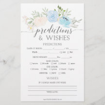 Pastel Blue Double Sided Baby Showspiele