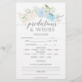 Pastel Blue Double Sided Baby Showspiele