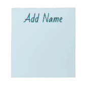 Pastel Blue Einzigartige Geschenke für Personalisi Notizblock (Vorderseite)