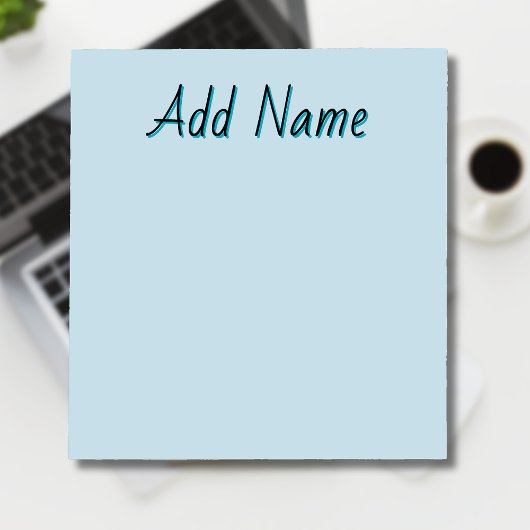 Pastel Blue Einzigartige Geschenke für Personalisi Notizblock