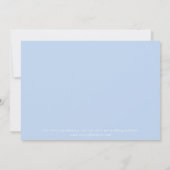 Pastel Blue Elegant Save the Date Card (Rückseite)