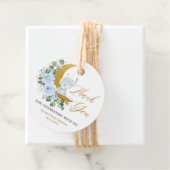 Pastel Blue Floral Greenerie Elephant Danke Fa Geschenkanhänger (Beispiel)