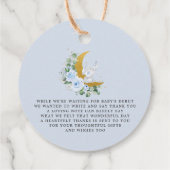 Pastel Blue Floral Greenerie Elephant Vielen Dank Geschenkanhänger (Rückseite)