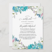 Pastel Blue Floral Online Virtual Wedding Einladung (Vorderseite)