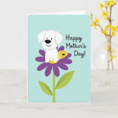 Pastel Blue Flower Petals Card Karte (Gelbe Blume)