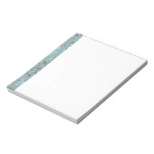 Pastel Blue Flowers Notizblock (Rotiert)