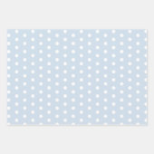 Pastel Blue Gepunktete Papiertücher Geschenkpapier Set (Vorderseite 3)