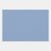 Pastel Blue Gingham Daisy Blume Polka Dot Pattern Geschenkpapier Set (Vorderseite 3)