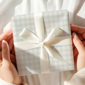 Pastel Blue Gingham Geschenkpapier
