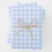 Pastel Blue Gingham Geschenkpapier Set (Beispiel)
