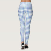 Pastel Blue Gingham Karo Pattern Leggings (Rückseite)