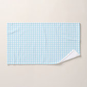 Pastel Blue Gingham Pattern Badhandtuch Set (Handtuch)