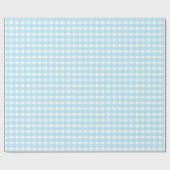 Pastel Blue Gingham Pattern Geschenkpapier (Flach)