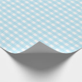 Pastel Blue Gingham Pattern Geschenkpapier (Ecke)