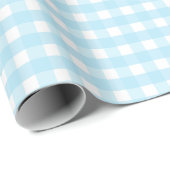 Pastel Blue Gingham Pattern Geschenkpapier (Rolleneckpunkt)