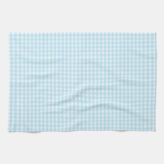 Pastel Blue Gingham Pattern Geschirrtuch (Horizontal)
