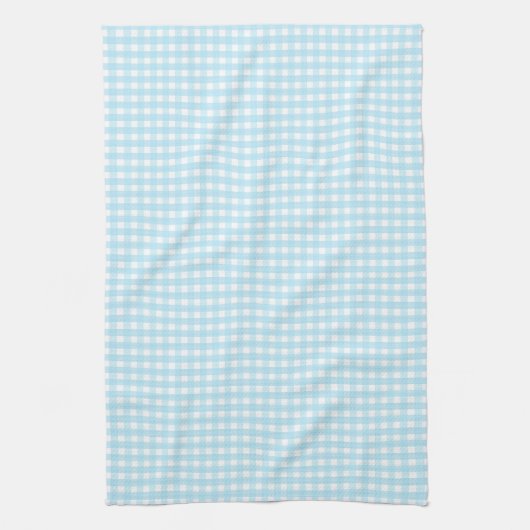 Pastel Blue Gingham Pattern Geschirrtuch (Vertikal)
