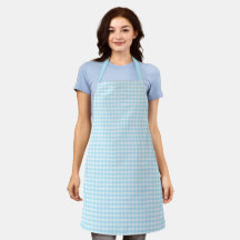 Pastel Blue Gingham Pattern Schürze