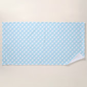 Pastel Blue Gingham Pattern Strandtuch (Vorderseite)