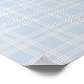 Pastel Blue Gingham Poster (Ecke)