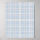 Pastel Blue Gingham Poster (Vorne)