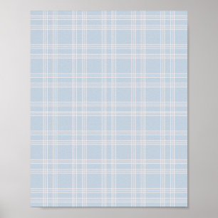 Pastel Blue Gingham Poster