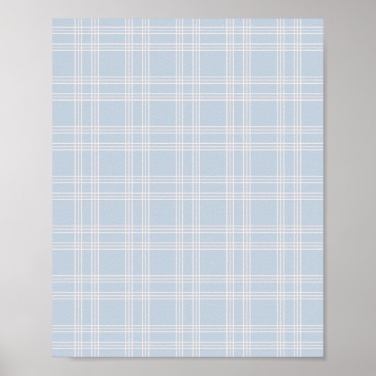 Pastel Blue Gingham Poster (Vorne)