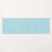 Pastel Blue Gold Confetti Dots Yogamatte (Rückseite (Horizontal))