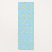 Pastel Blue Gold Confetti Dots Yogamatte (Vorderseite)