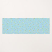 Pastel Blue Gold Confetti Dots Yogamatte (Vorderseite (Horizontal))