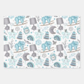 PASTEL BLUE & GRAY BABY ITEMS BLUME TOYS GESCHENKPAPIER SET (Vorderseite 3)