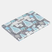 PASTEL BLUE & GRAY BABY KINDERZIMMER SCENE GÄSTEBUCH (Ecke)