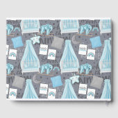 PASTEL BLUE & GRAY BABY KINDERZIMMER SCENE GÄSTEBUCH (Rückseite)