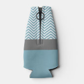 Pastel Blue & Gray Baby Shower Suite Flaschenkühler (Rückseite)