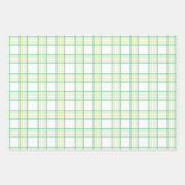 Pastel Blue Green Kariert Checkered Gingham Geschenkpapier Set (Vorderseite)