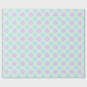 PASTEL BLUE GREEN LILA EASTER POLKA DOTS GESCHENKPAPIER (Flach)