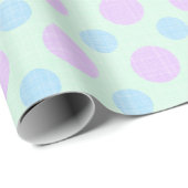 PASTEL BLUE GREEN LILA EASTER POLKA DOTS GESCHENKPAPIER (Rolleneckpunkt)