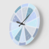 Pastel Blue Green Purple and Aqua Elegant Glow Große Wanduhr (Winkel)